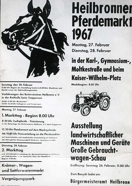Pferdemarkt Plakat 1967 Foto Horst Wendt Pferdemarkt Plakat 1967 Foto Horst Wendt