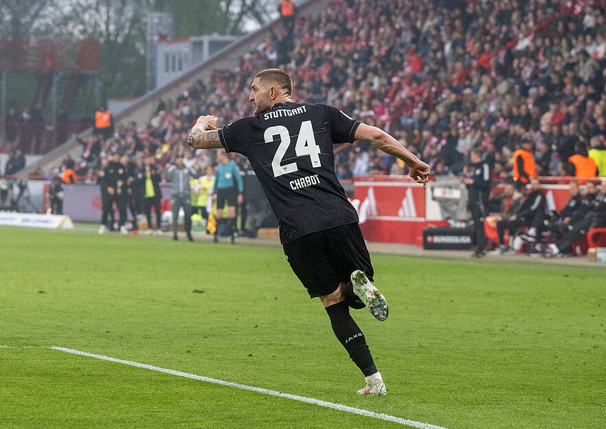 VfB-Abwehrchef Jeff Chabot sorgte für das 3:3 bei Union Berlin.