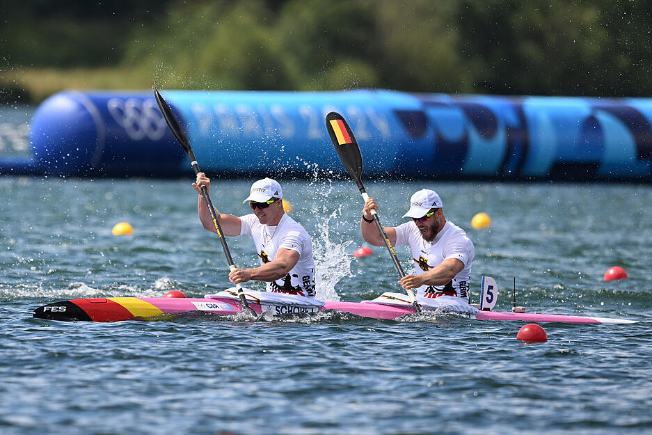 Kajak-Zweier der Herren, Kanu: Gold über 500 Meter für Jacob Schopf und Max Lemke.