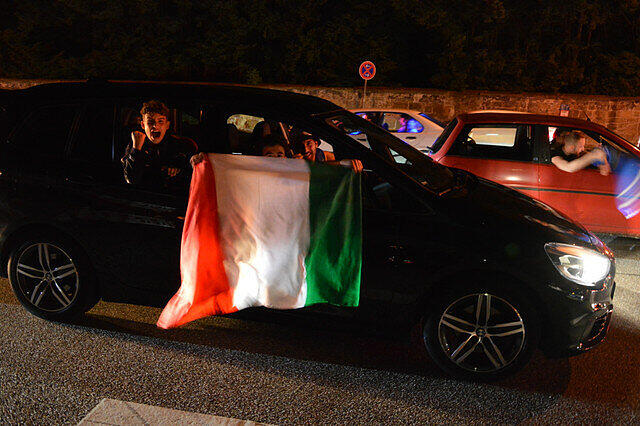 Italiener feiern den EM-Finalsieg in Heilbronn