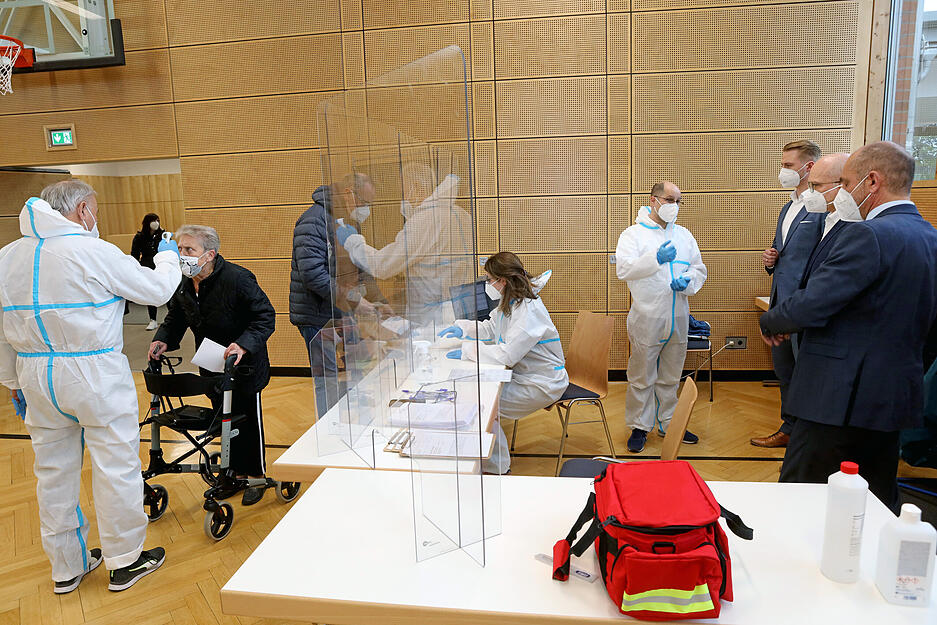 Er&ouml;ffnung Corona-Testzentrum Neuenstadt