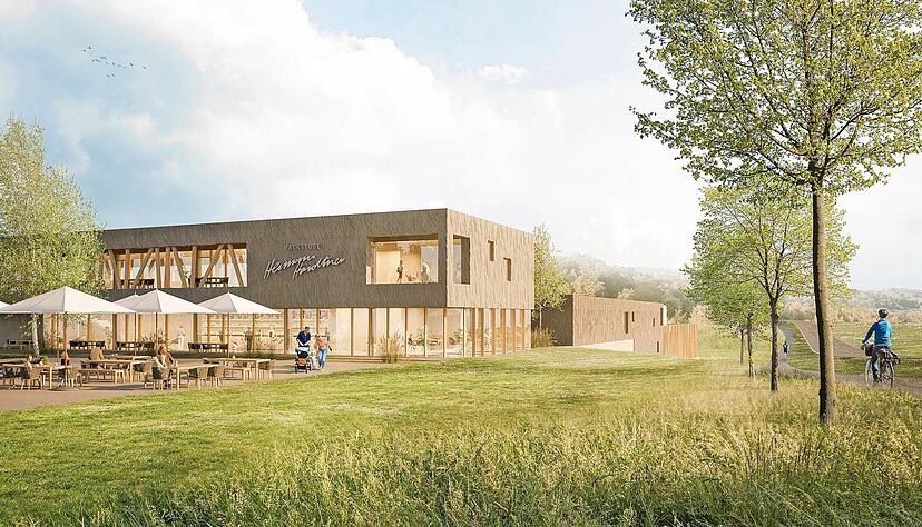 So könnte der neue Stammsitz der Bäckerei aussehen: Von dem neuen Standort im Areal "Binswanger Straße" sollen später alle 58 Filialen beliefert werden. Visualisierung: Bäckerei Härdtner GmbH
