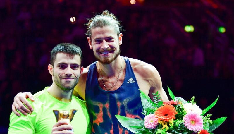 Teilten sich den Sieg im Stabhochsprung: Valentin Lavillenie (l) und Rutger Koppelaar.