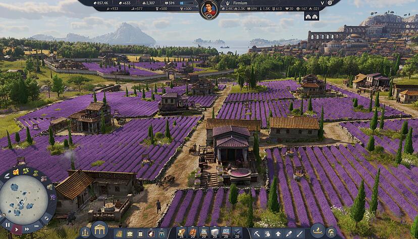 Wenn im Latium der Lavendel blüht: Auch die duftenden Lippenblütler-Gewächse kann man in «Anno 117» anbauen. Wenn im Latium der Lavendel blüht: Auch die duftenden Lippenblütler-Gewächse kann man in «Anno 117» anbauen.