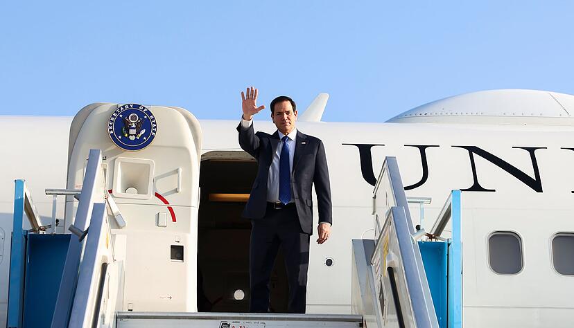 Für US-Außenminister Rubio ist es das erste Aufeinandertreffen mit seinem russischen Kollegen. Für US-Außenminister Rubio ist es das erste Aufeinandertreffen mit seinem russischen Kollegen.