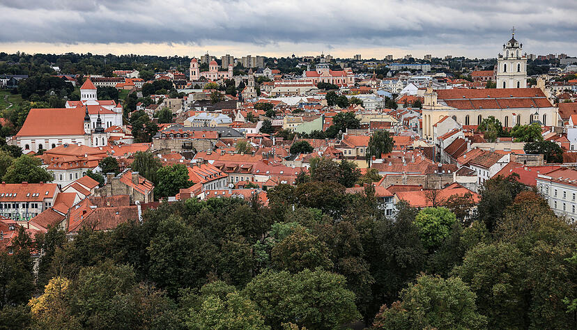 Blick über Litauens Hauptstadt Vilnius: Hier präsentiert Heilbronn am Donnerstag seine Green-Capital-Bewerbung.