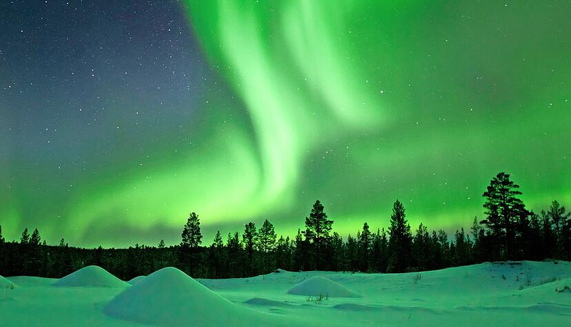 Polarlichter in Finnland.