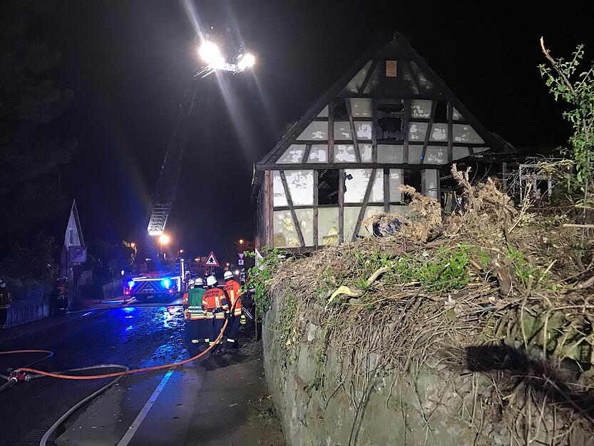 Scheunenbrand in Gundelsheim
