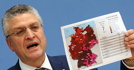 Lothar Wieler, RKI-Präsident, informiert über die aktuelle Corona-Lage. Foto: dpa