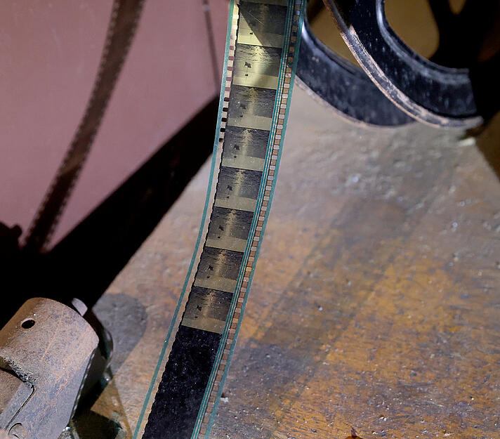 Einblicke in das verlassene Kino in Heilbronn zeigen Spuren vergangener Zeiten.