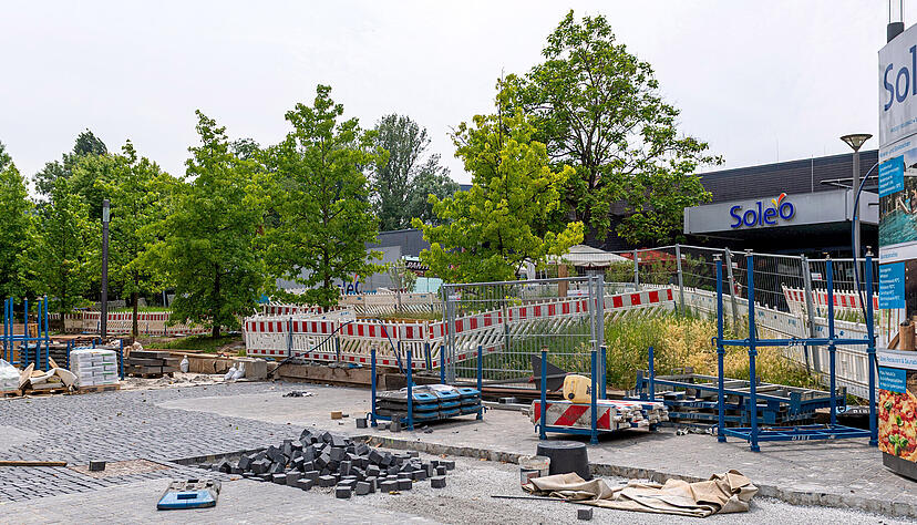 Die Baustelle am Soleo in Heilbronn wird noch einige Zeit das Stadtbild pr&auml;gen.