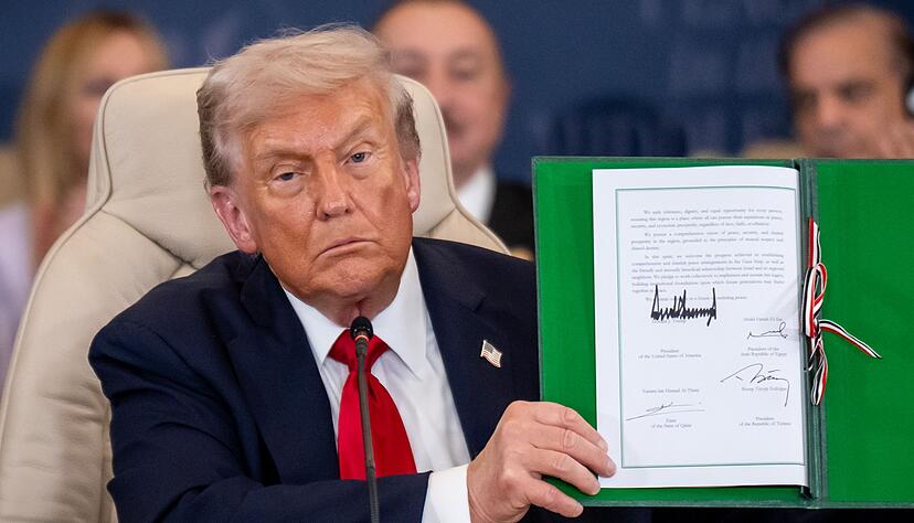 US-Präsident Trump zeigt ein gewisses Verständnis dafür, dass die Hamas im Gazastreifen Gegner hinrichtet. (Archivbild) US-Präsident Trump zeigt ein gewisses Verständnis dafür, dass die Hamas im Gazastreifen Gegner hinrichtet. (Archivbild)