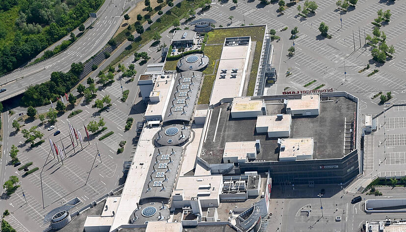 Luftbild vom Breuningerland in Ludwigsburg.