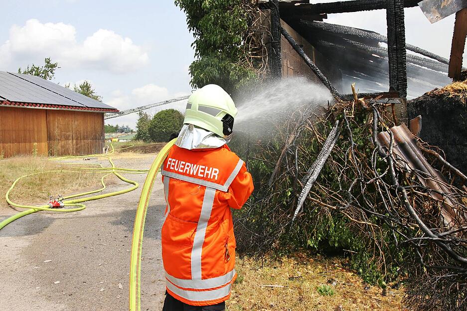 Scheunenbrand in Oberrot