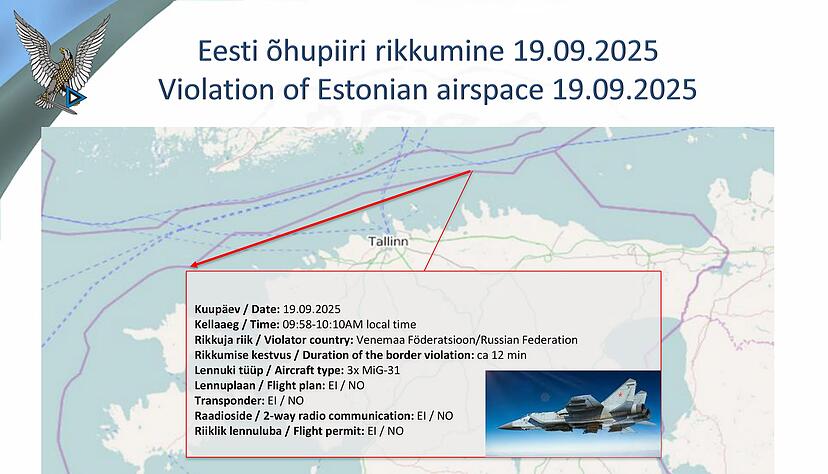Estland zufolge waren die russischen Kampfflugzeuge klar im Luftraum des EU- und Nato-Landes.
