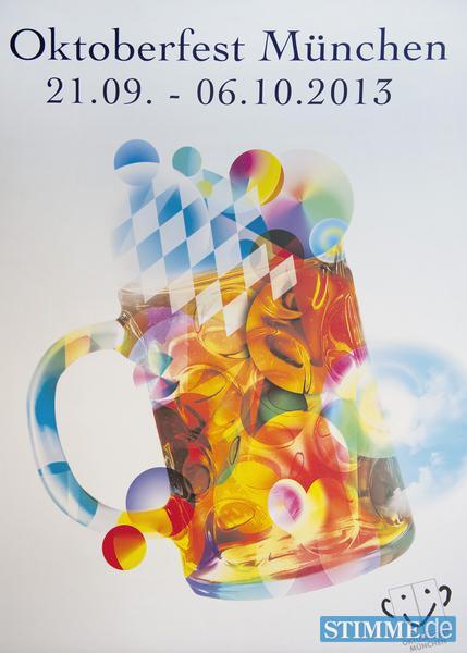 Das Oktoberfest-Plakat 2013 wird am 06.02.2012 in München (Bayern) im Stadtmuseum vorgestellt. Das Preisgekrönte Motiv von Akim Sämmer wird weltweit auf 10.000 Plakaten auf das Oktoberfest 2013 aufmerksam machen. Foto: Peter Kneffel/dpa  +++(c) dpa - Bildfunk+++