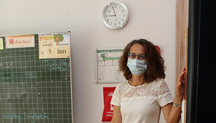 Luftreiniger in Jagsthausen: Schulleiterin Anja Strau&szlig; ist froh.
Foto: Simon Gajer