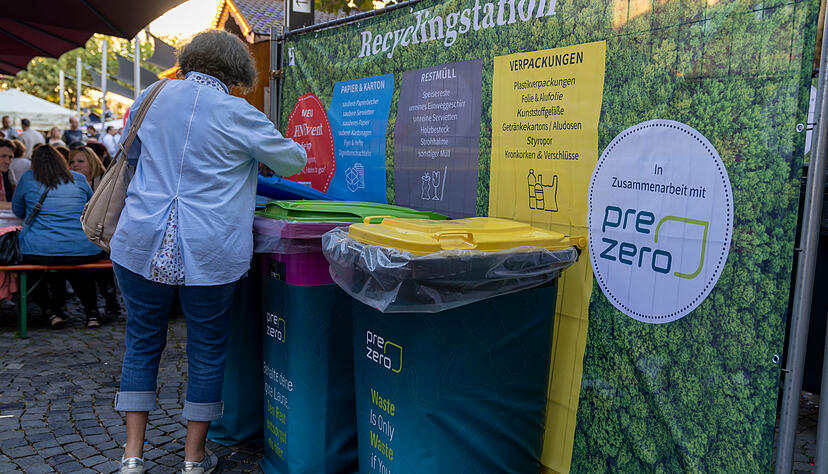 Ein Pfeiler des neuen Nachhaltigkeitskonzepts  im Heilbronner Weindorf sind Müllvermeidung und Wertstoff-Recycling.