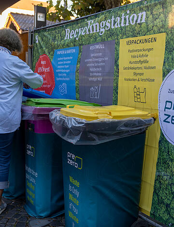 Ein Pfeiler des neuen Nachhaltigkeitskonzepts  im Heilbronner Weindorf sind Müllvermeidung und Wertstoff-Recycling.