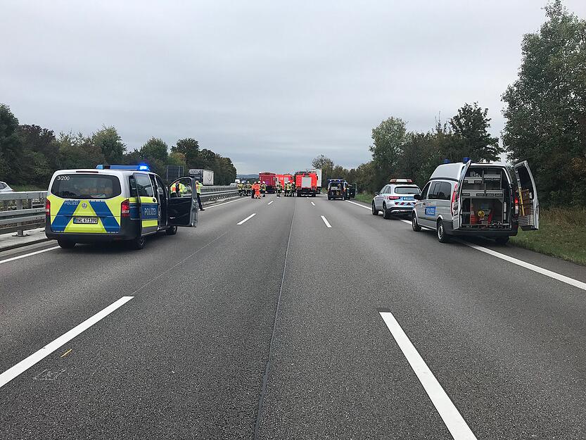 Der Unfall ereignete sich auf der A6 zwischen Neuenstein und Öhringen.