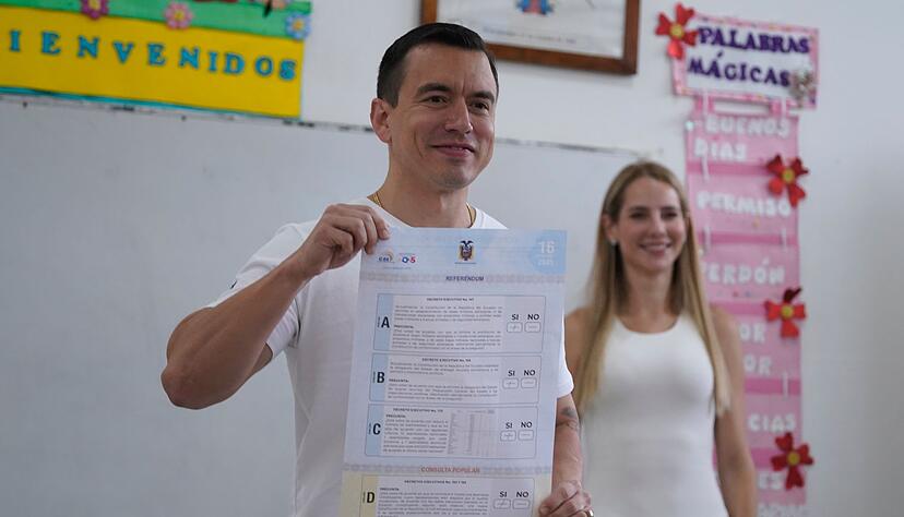 Staatschef Noboa feierte den Ermittlungserfolg.