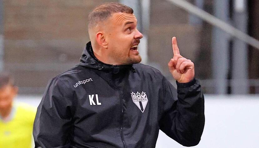 Trainer Kushtrim Lushtaku vom SGV Freiberg.