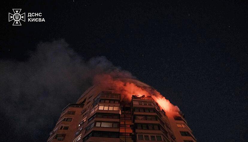 Russland &uuml;berzog die Ukraine in der Nacht erneut mit Luftangriffen.