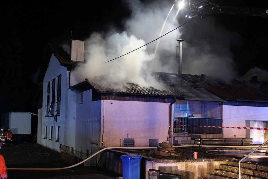 Brand im Sportheim Gundelsheim-Tiefenbach