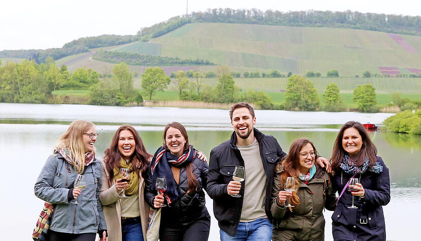 Zum ersten Weindorf am Breitenauer See kamen Besucher aus Florida, Kanada, Texas, Offenau und Affaltrach.