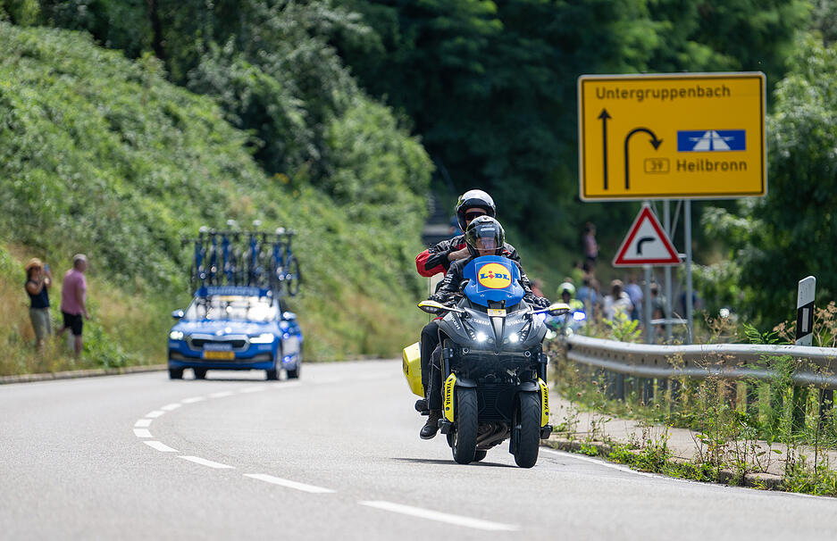 Die Lidl-Deutschland-Tour durchquert die Löwensteiner Berge. Die Lidl-Deutschland-Tour durchquert die Löwensteiner Berge.