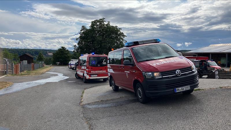 Die Feuerwehr war mit einem gr&ouml;&szlig;eren Aufgebot auf dem Michaelsberg im Einsatz.