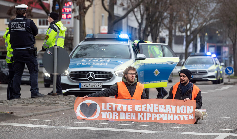 "Letzte Generation" protestiert in Heilbronn