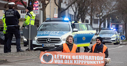 "Letzte Generation" protestiert in Heilbronn