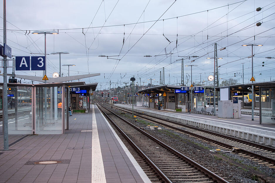 Der Warnstreik hat den Betrieb auf dem Heilbronner Hauptbahnhof zum Erliegen gebracht.
