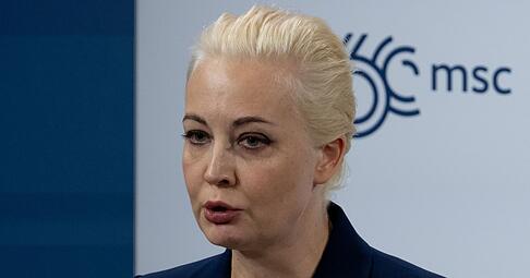 Kämpferisch: Julia Nawalnaja während  der Sicherheitskonferenz in München.