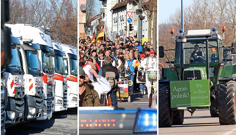 Mehrere Hundert Menschen haben sich am Samstag an einem Fahrzeugkorso sowie an einem Protestmarsch beteiligt.