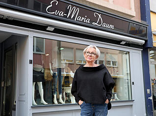 Januar: Das Modegesch&auml;ft in der Kirchbrunnenstra&szlig;e Heilbronn Eva-Maria Daum schlie&szlig;t im September diesen Jahres.