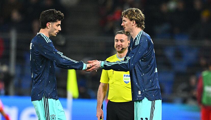 Kai Havertz (l.) und Nick Woltemade (r.) sind die Angreifer im DFB-Team.