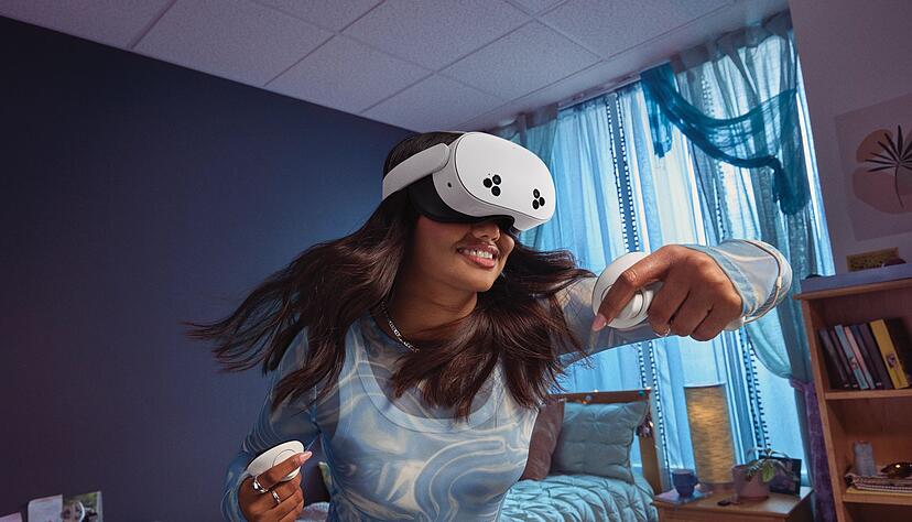 Virtuelle Action im Schlafzimmer? Metas' Quest 3S soll den Ausflug in virtuelle Welten auch f&uuml;r Einsteiger g&uuml;nstiger machen.