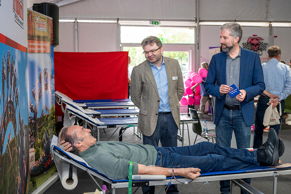 22. DRK-Blutspendeaktion in Tripsdrill - mit Schirmherr Boris Palmer