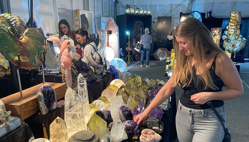 In der Ausstellung "Welt der Kristalle" gibt es allerhand verschiedene Mineralien zu bewundern.