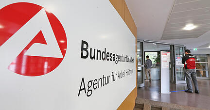 Das Foyer der Arbeitsagentur in Heilbronn