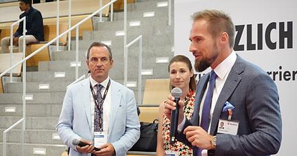 Maria und Benjamin Würth repräsentieren das gastgebende Familienunternehmen an diesem Tag. Links Norbert Heckmann, Chef der Adolf Würth GmbH & Co. KG. Maria und Benjamin Würth repräsentieren das gastgebende Familienunternehmen an diesem Tag. Links Norbert Heckmann, Chef der Adolf Würth GmbH & Co. KG.