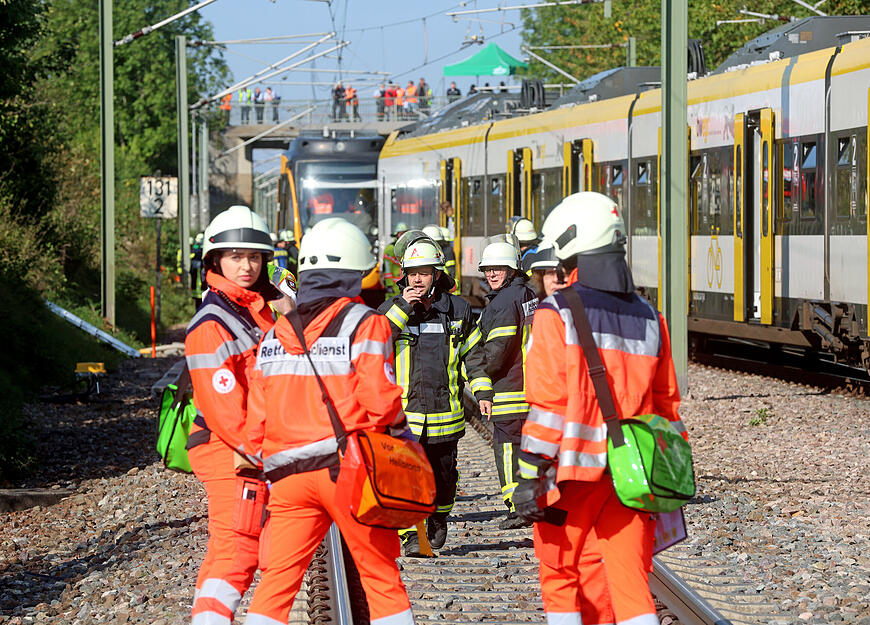 Rettungskräfte trainieren in Schwaigern für Notfall-Situation im Bahnverkehr Rettungskräfte trainieren in Schwaigern für Notfall-Situation im Bahnverkehr