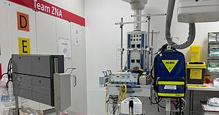 Im Schockraum des SLK-Neubaus im Gesundbrunnen ist alles genau beschriftet.