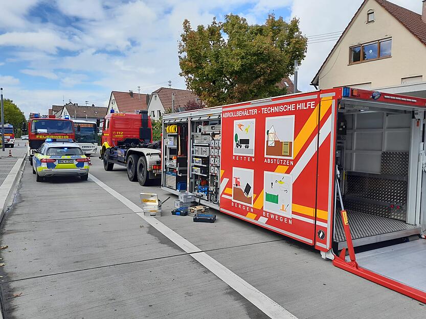 Spektakulärer Unfall in Freiberg/Neckar