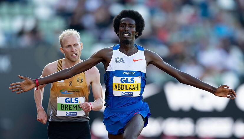 Mohamed Abdilaahi siegte im Spurt &uuml;ber 5.000 Meter.