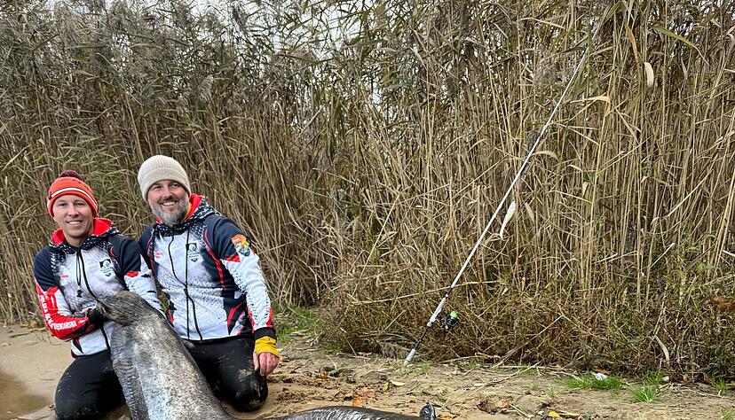 Zwei Angler in Polen haben einen fast drei Meter langen Wels gefangen. (Foto Handout) Zwei Angler in Polen haben einen fast drei Meter langen Wels gefangen. (Foto Handout)