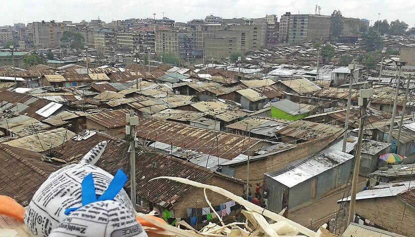 Paula Print verbrachte zwei Monate in Kenia. In der Hauptstadt Nairobi traf sie auf Kinder aus den Slums.Foto: privat
