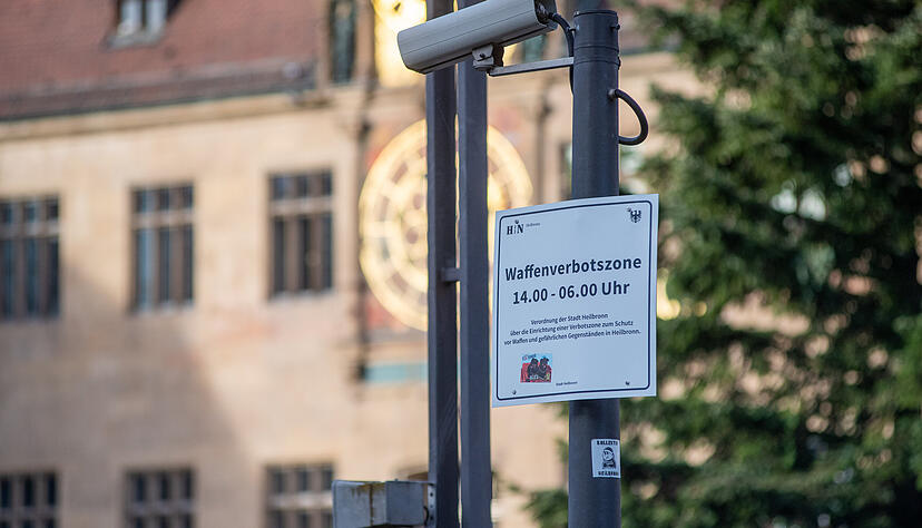 Sicherheit am Marktplatz Heilbronn: Hier wird mit Kameras überwacht, zudem gilt hier eine Waffenverbotszone.